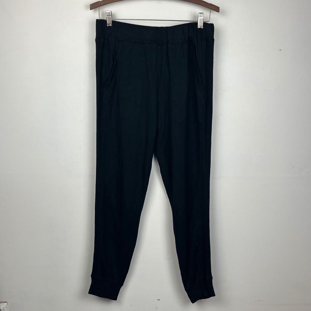 Splendid Joggers XS Black Ribbed Trim Athleisure Clean Girl RF0A010